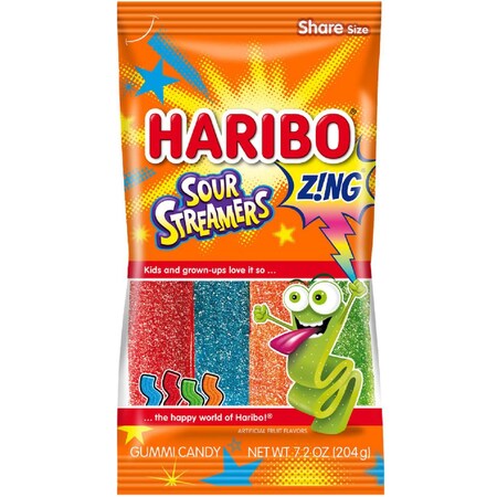 Haribo Confectionery Sour Streamers 7.2 oz., PK14 PK14 75006